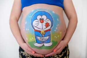 belly painting sesion granollers